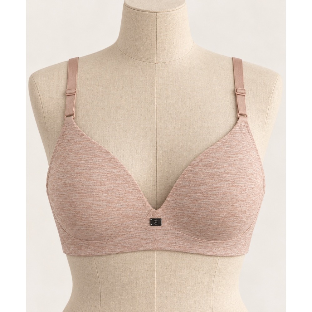 Victorias Secret Wireless T-Shirt Bra Lightly Lined Heather Pink 38DDD F85